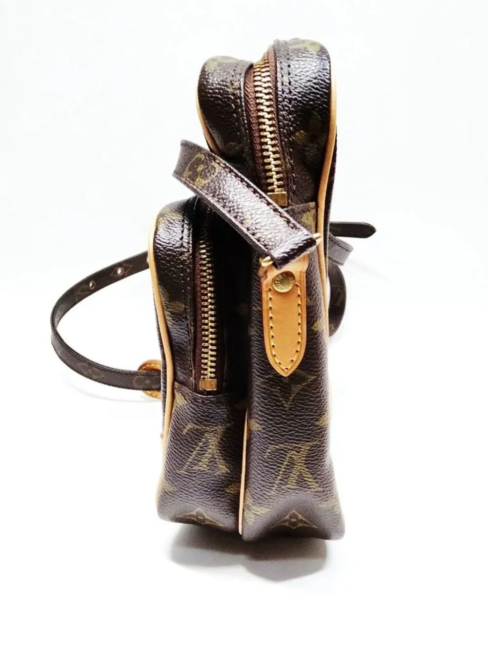 Authentic Louis Vuitton Amazone Monogram Crossbody Bag Vintage LV Brown